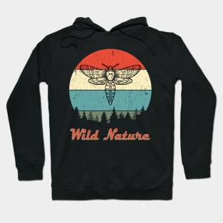 Wild Nature Moth Abstract Sunset Hoodie